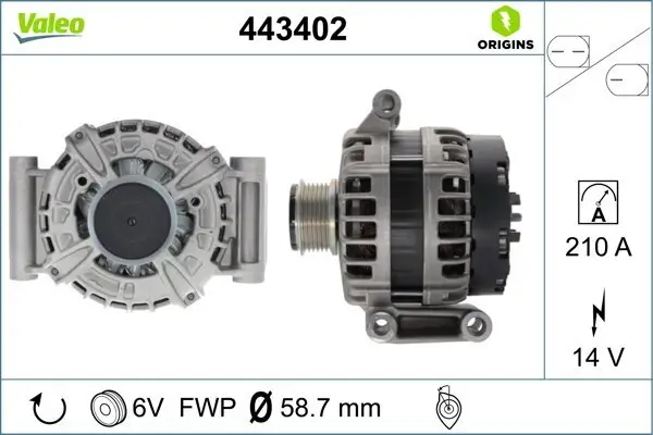 Generator 14 V VALEO 443402