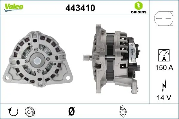 Generator 14 V VALEO 443410