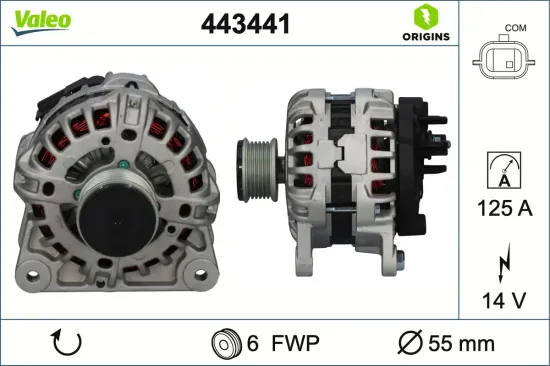 Generator 14 V VALEO 443441 Bild Generator 14 V VALEO 443441
