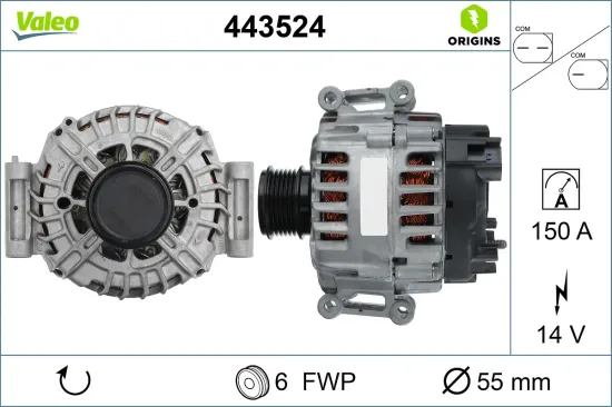 Generator 14 V VALEO 443524 Bild Generator 14 V VALEO 443524