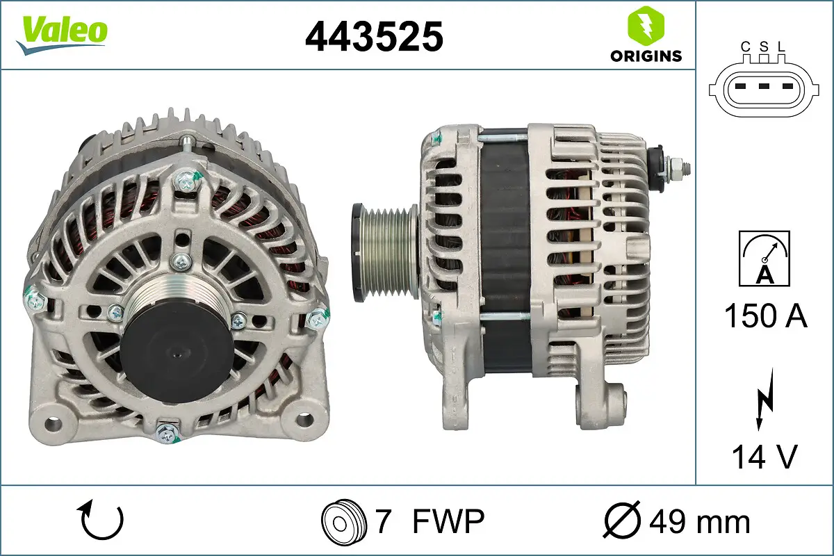 Generator 14 V VALEO 443525
