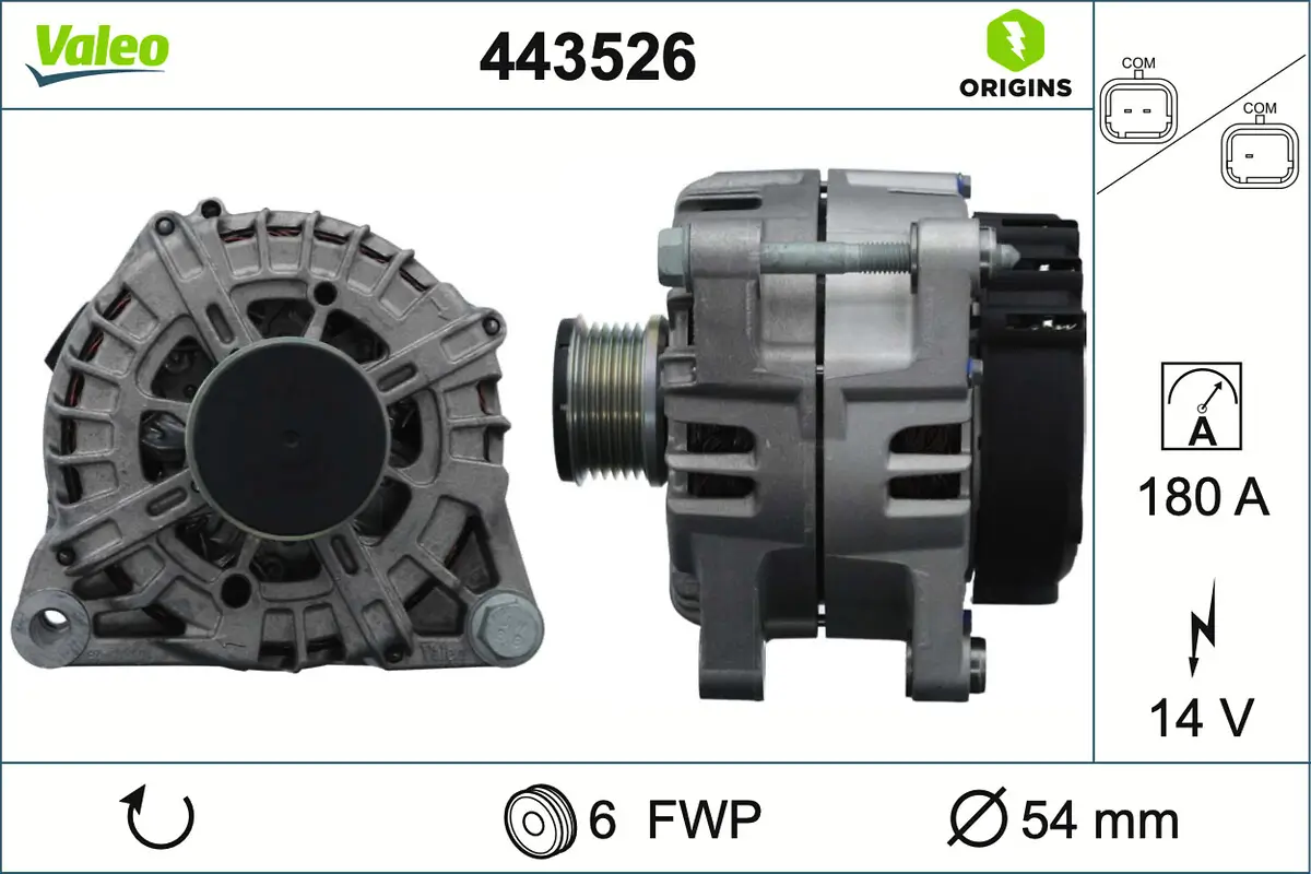 Generator 14 V VALEO 443526