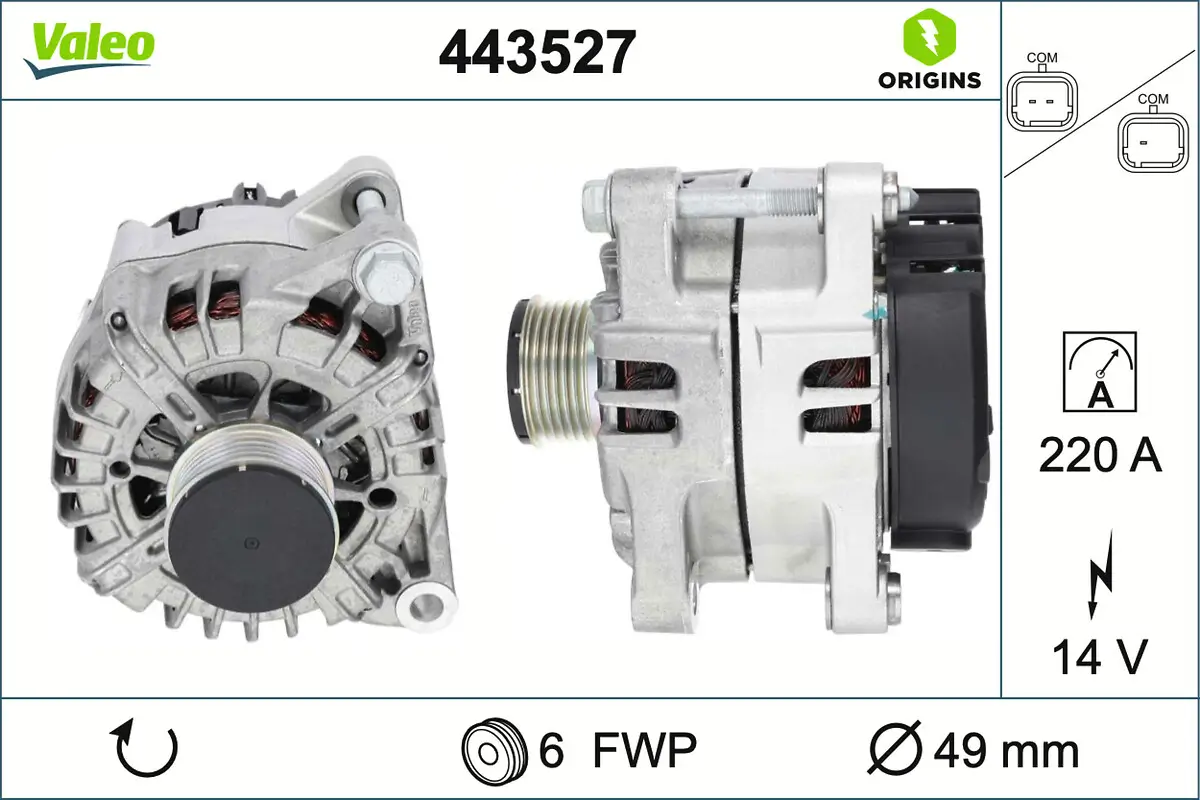 Generator 14 V VALEO 443527