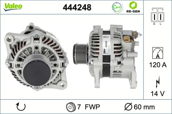 Generator 14 V VALEO 444248 Bild Generator 14 V VALEO 444248