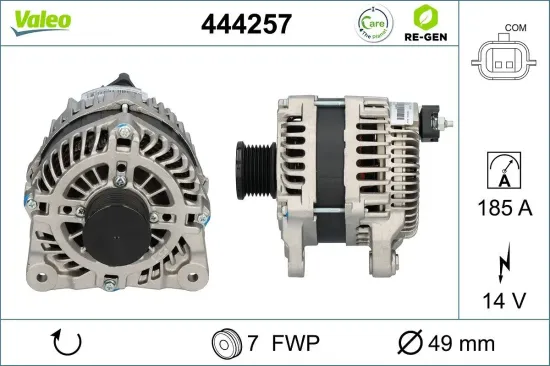 Generator 14 V VALEO 444257 Bild Generator 14 V VALEO 444257