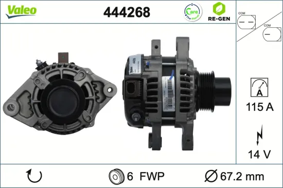Generator 14 V VALEO 444268 Bild Generator 14 V VALEO 444268