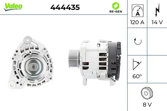 Generator 14 V VALEO 444435 Bild Generator 14 V VALEO 444435