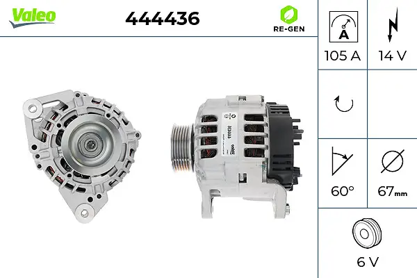 Generator 14 V VALEO 444436
