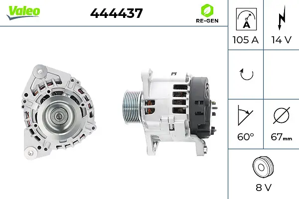 Generator 14 V VALEO 444437