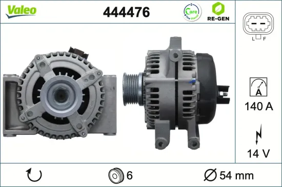 Generator 14 V VALEO 444476 Bild Generator 14 V VALEO 444476