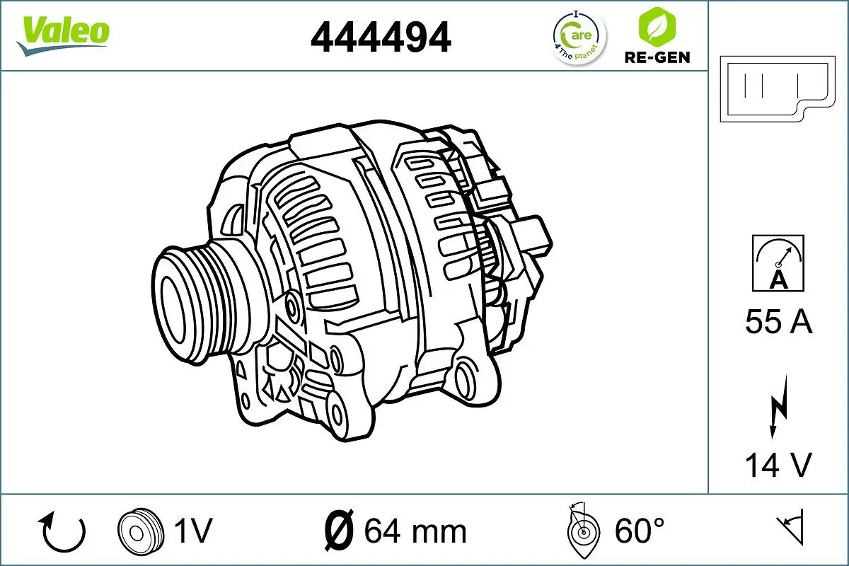 Generator 14 V VALEO 444494