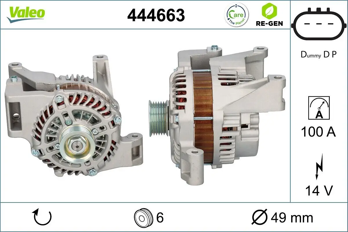 Generator 14 V VALEO 444663