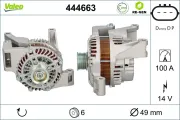 Generator 14 V VALEO 444663