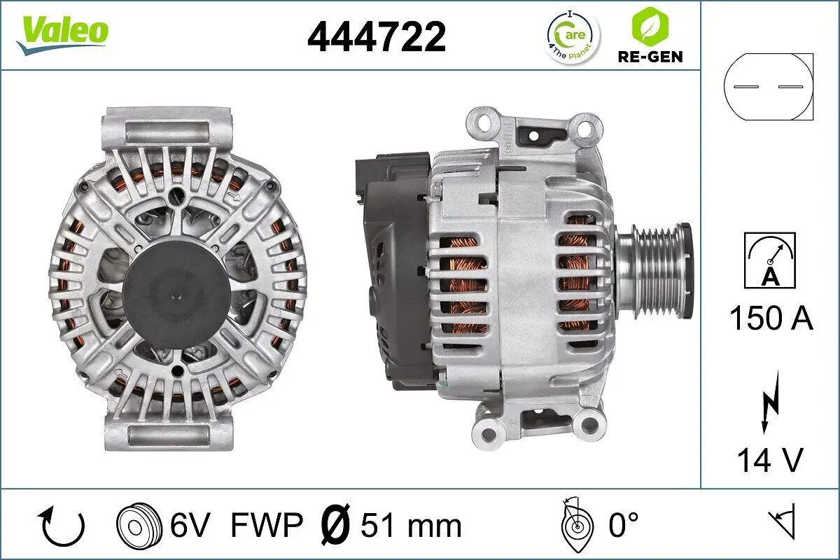 Generator 14 V VALEO 444722
