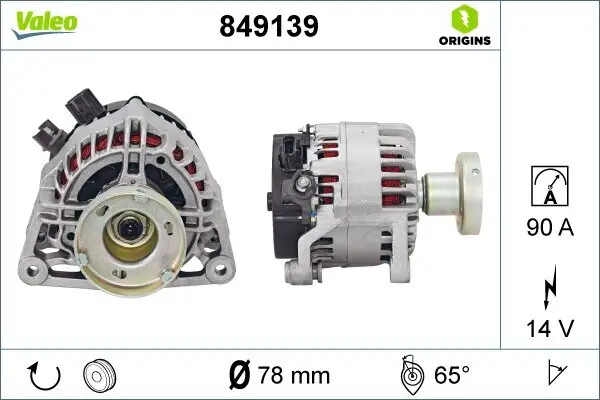 Generator 14 V VALEO 849139