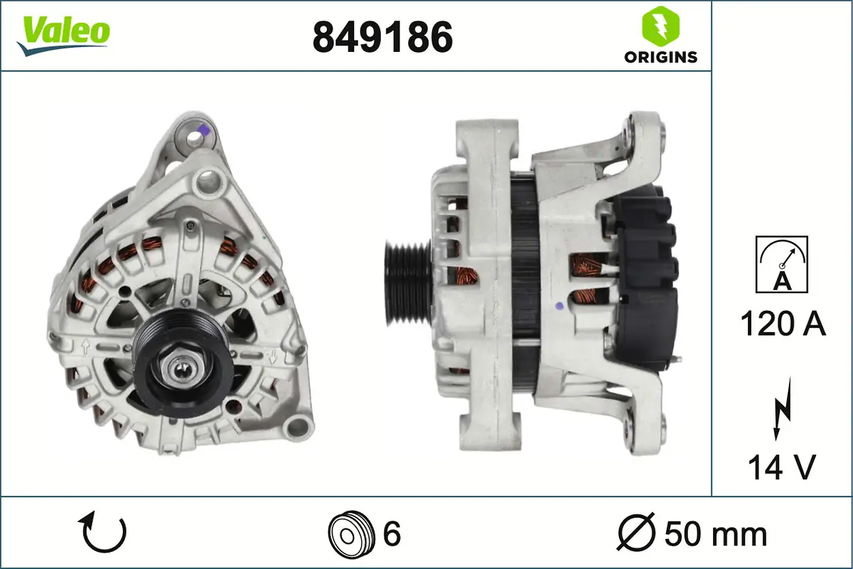 Generator 14 V VALEO 849186
