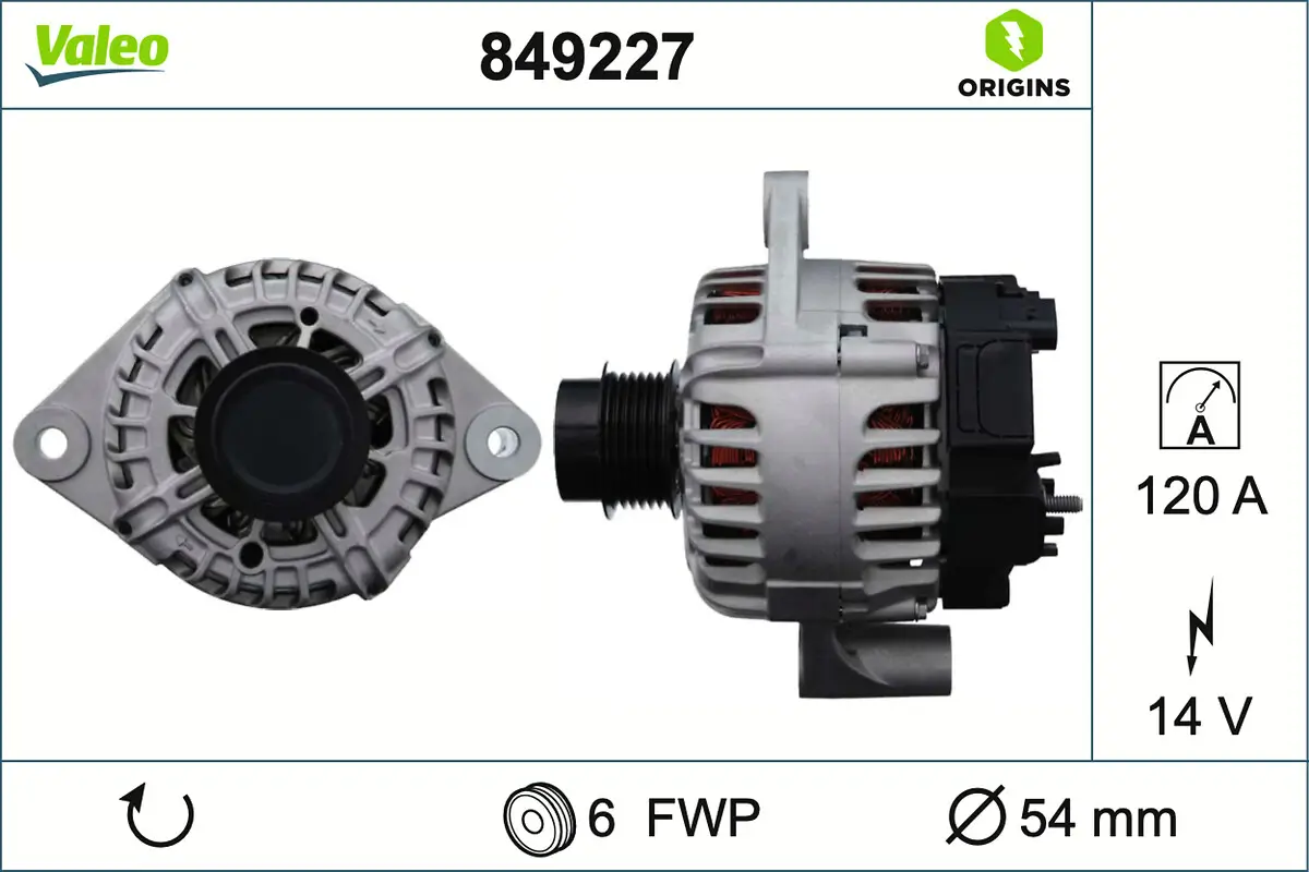 Generator 14 V VALEO 849227