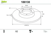 Bremsscheibe Vorderachse VALEO 186130