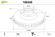 Bremsscheibe Vorderachse VALEO 186246