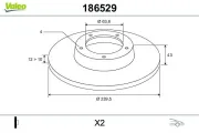 Bremsscheibe Vorderachse VALEO 186529