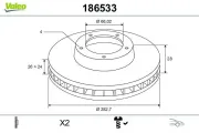 Bremsscheibe Vorderachse VALEO 186533