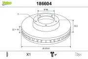 Bremsscheibe Vorderachse VALEO 186604