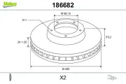 Bremsscheibe Vorderachse VALEO 186682