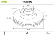 Bremsscheibe Vorderachse VALEO 186709