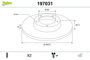 Bremsscheibe VALEO 197031