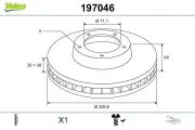 Bremsscheibe Vorderachse VALEO 197046