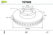 Bremsscheibe Hinterachse VALEO 197049