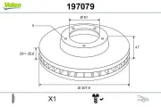 Bremsscheibe Vorderachse VALEO 197079