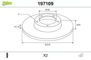 Bremsscheibe Hinterachse VALEO 197109