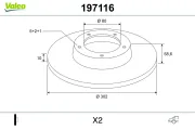 Bremsscheibe VALEO 197116