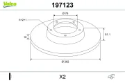 Bremsscheibe VALEO 197123