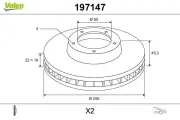 Bremsscheibe Vorderachse VALEO 197147