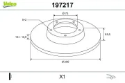 Bremsscheibe Vorderachse VALEO 197217