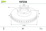 Bremsscheibe Vorderachse VALEO 197234