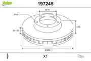 Bremsscheibe Vorderachse VALEO 197245