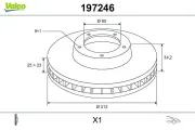 Bremsscheibe Vorderachse VALEO 197246