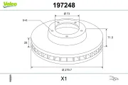 Bremsscheibe VALEO 197248