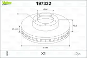 Bremsscheibe Vorderachse VALEO 197332