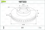 Bremsscheibe Vorderachse VALEO 197333