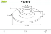 Bremsscheibe Hinterachse VALEO 197339