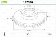 Bremsscheibe Vorderachse VALEO 197376