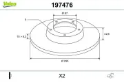 Bremsscheibe Hinterachse VALEO 197476