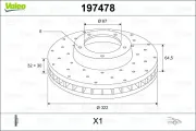 Bremsscheibe Vorderachse VALEO 197478