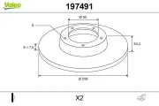 Bremsscheibe Hinterachse VALEO 197491