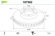 Bremsscheibe Vorderachse VALEO 197502