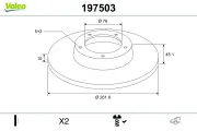 Bremsscheibe Hinterachse VALEO 197503